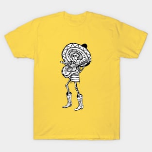 Day of The Dead Mariachi Band Member Skeleton T-Shirt